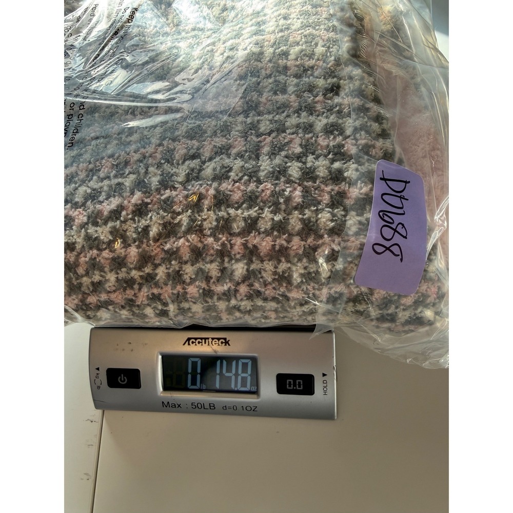 POL Cropped Sweater Pink Soft Fuzzy Button Detail Sleeve Women's L Boho Cozy - Picture 10 of 10